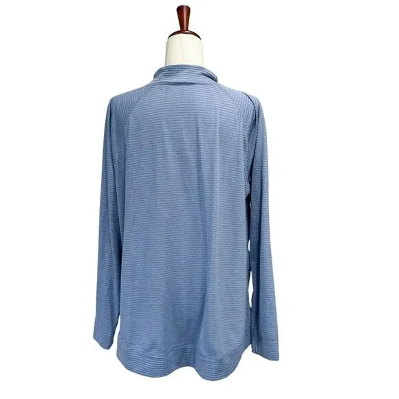 Eddie Bauer Pullover 2XL Tall Women's Blue 1/4 Zip Hiking Outdoors Athletic - Picture 6 of 13